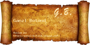 Ganzl Botond névjegykártya