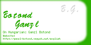 botond ganzl business card